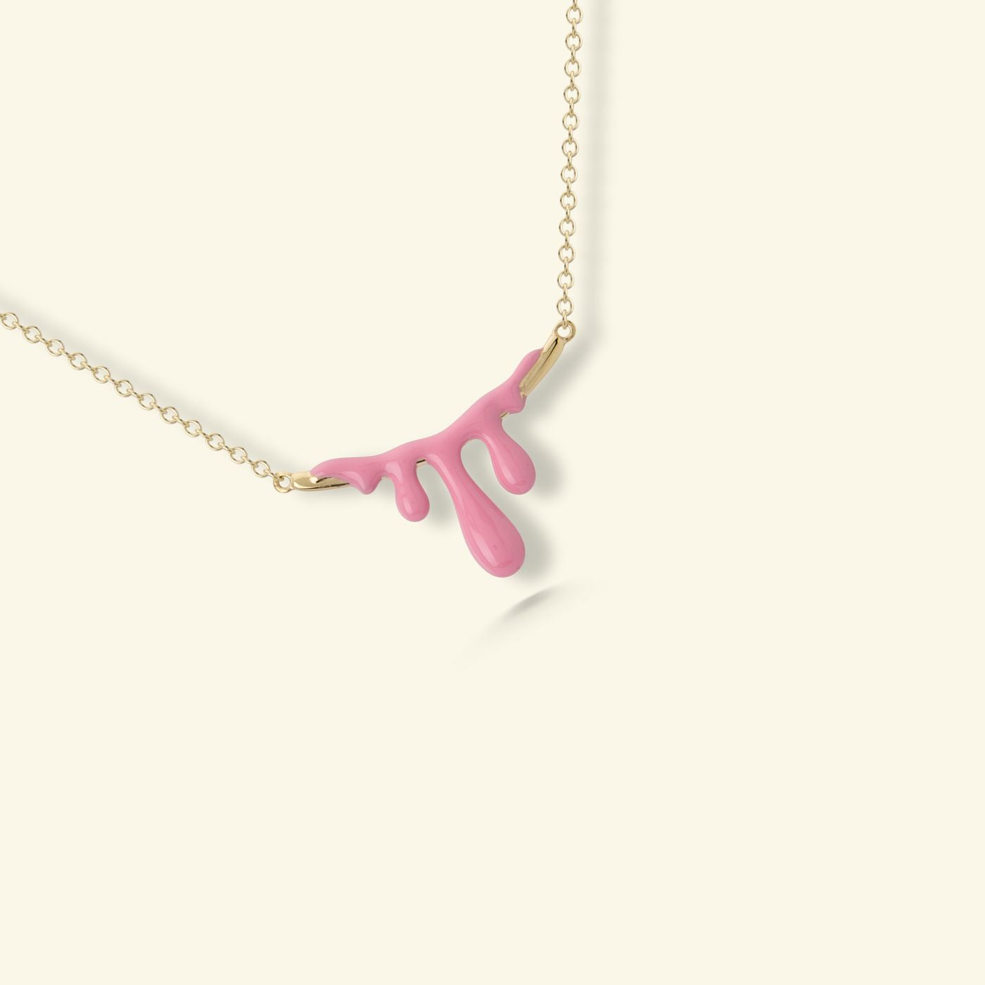 Gelato Gold Necklace -Raspberry image 3