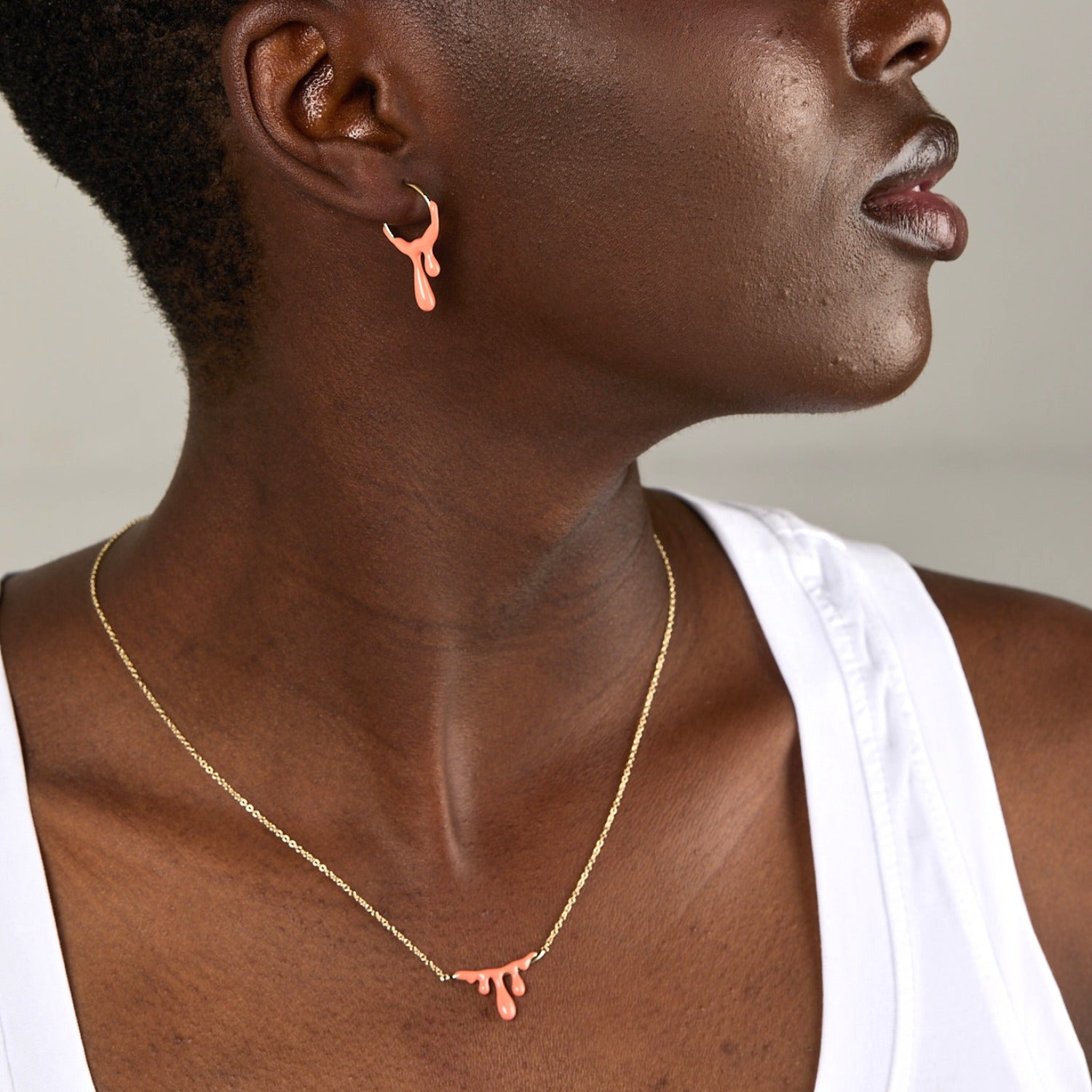 Gelato Gold Necklace -Tangerine image 2