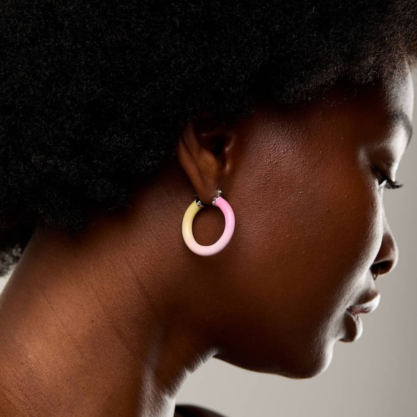 Tropicale Hoop Earring Sunset - Silver image 1