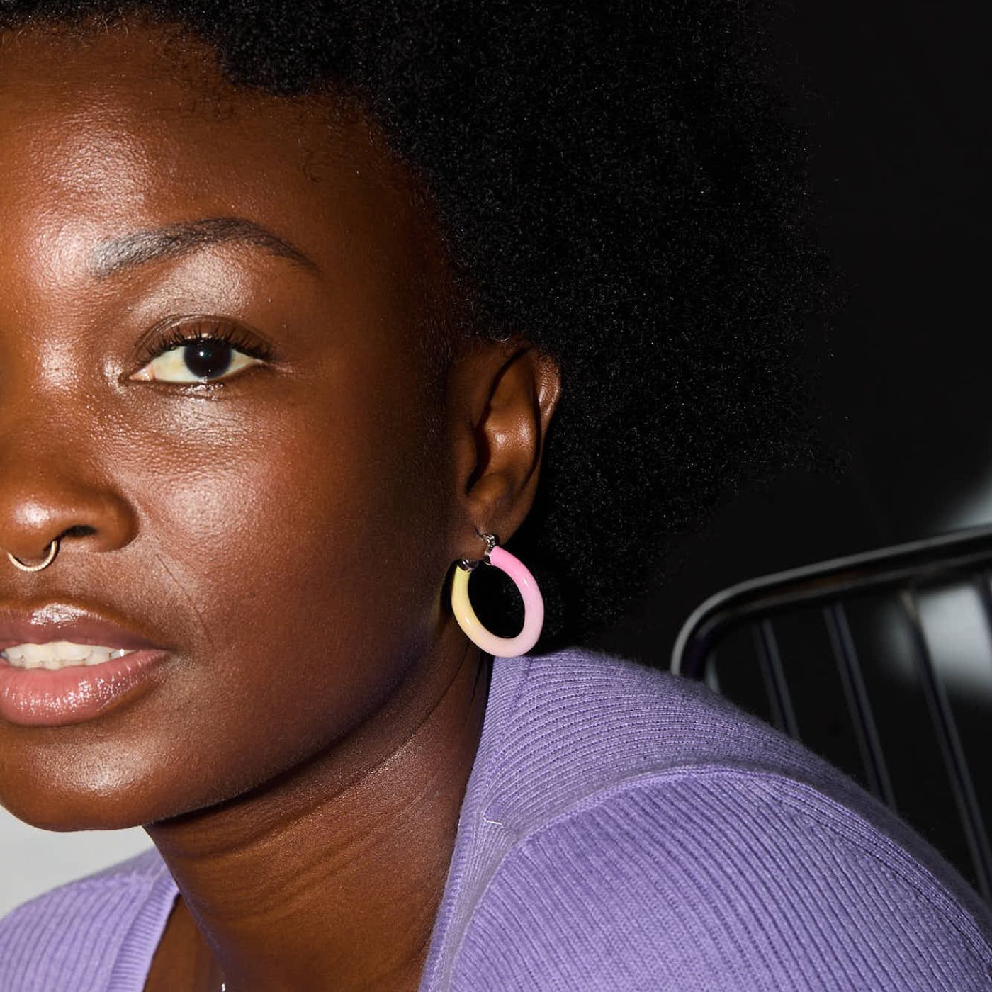 Tropicale Hoop Earring Sunset - Silver image 4