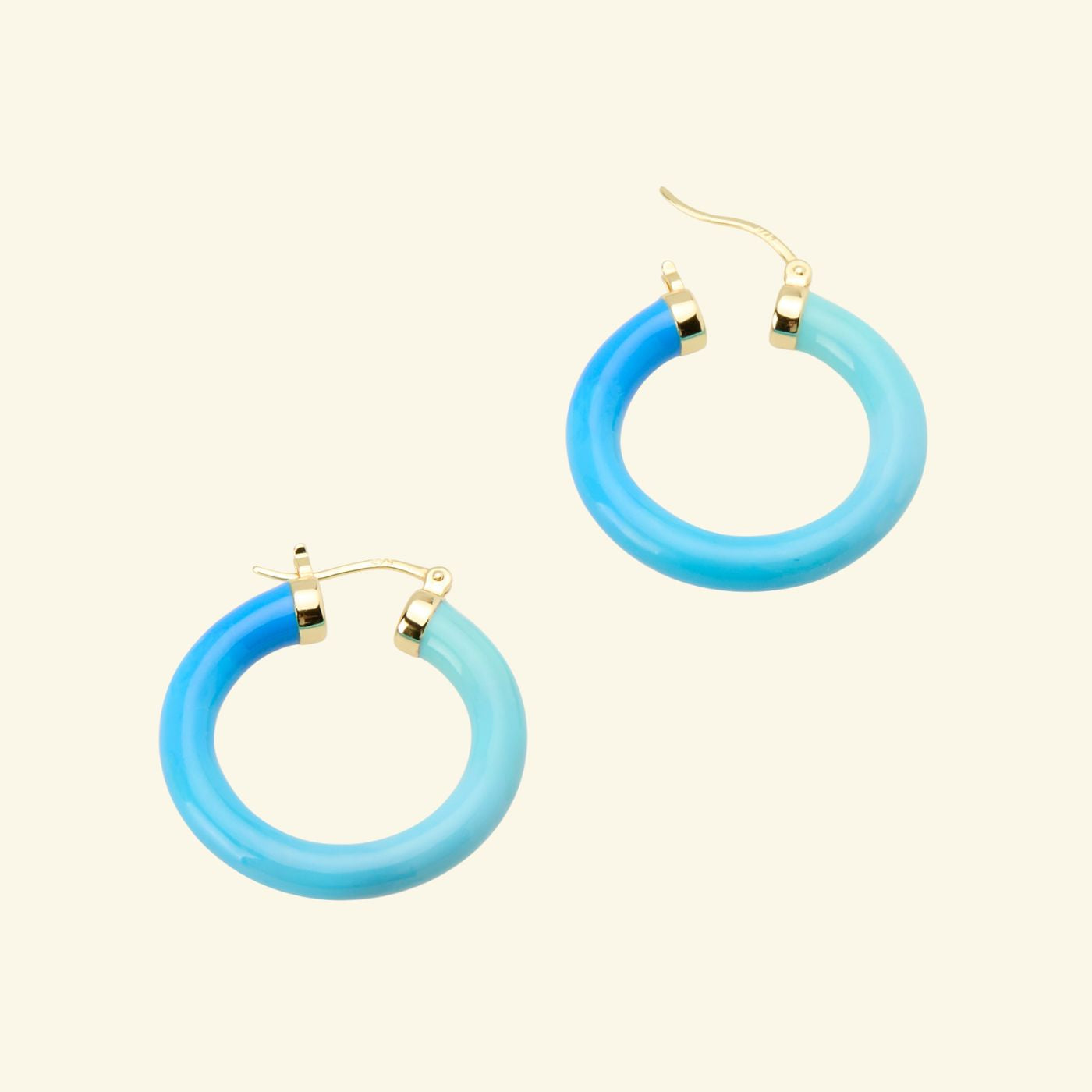 Tropicale Hoop Earring Ocean - Gold Vermeil image 2