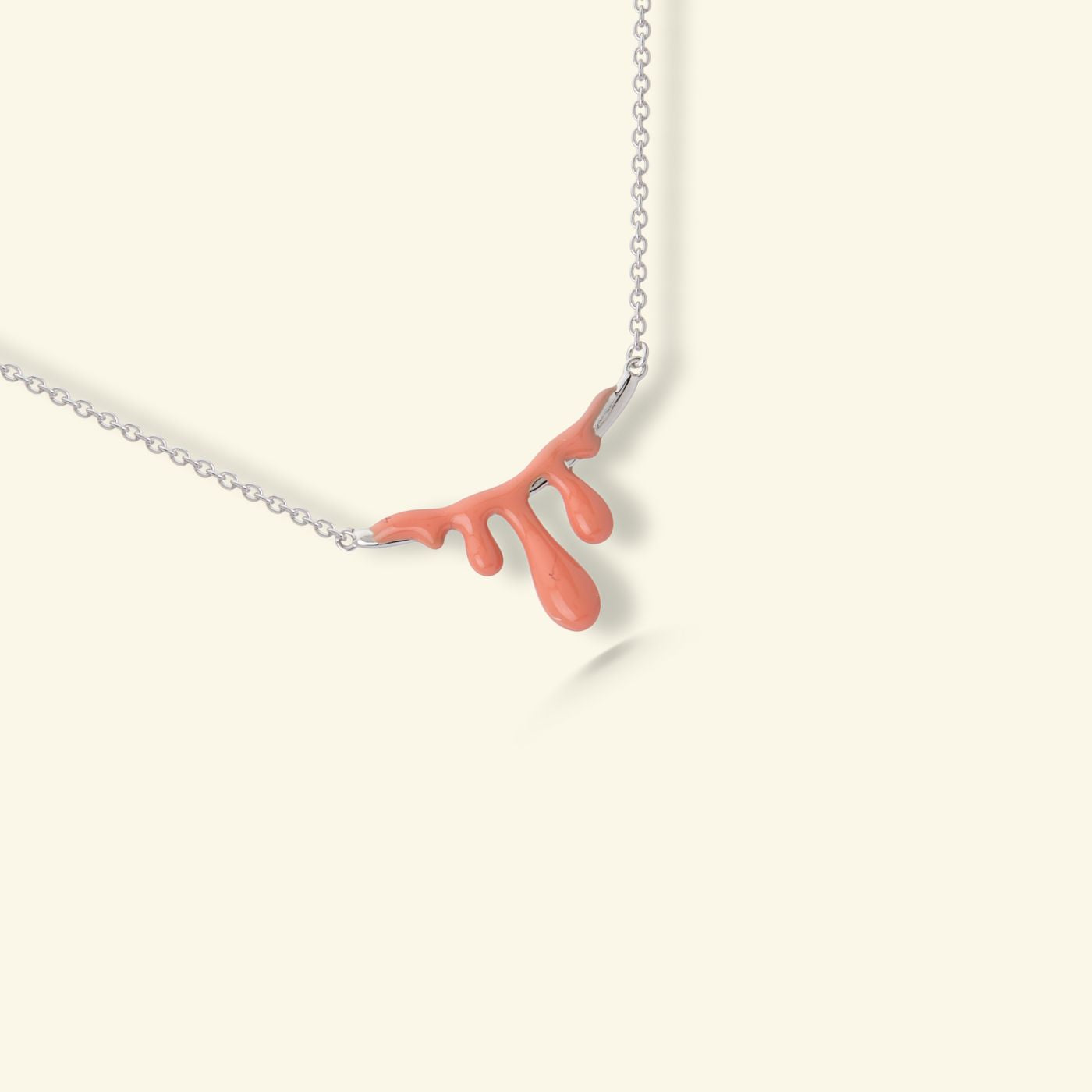 Gelato Silver Necklace - Tangerine image 3