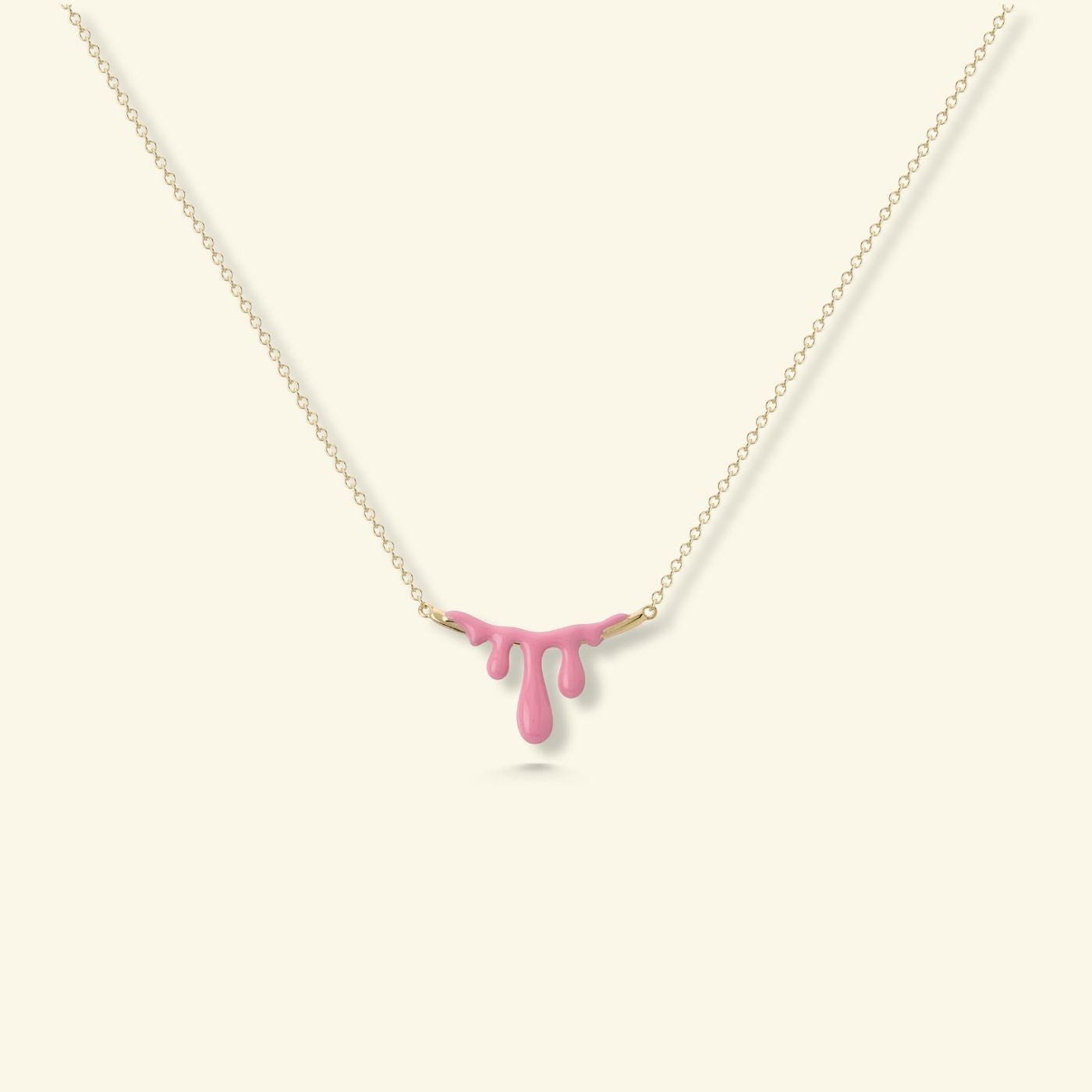 Gelato Gold Necklace -Raspberry image 0