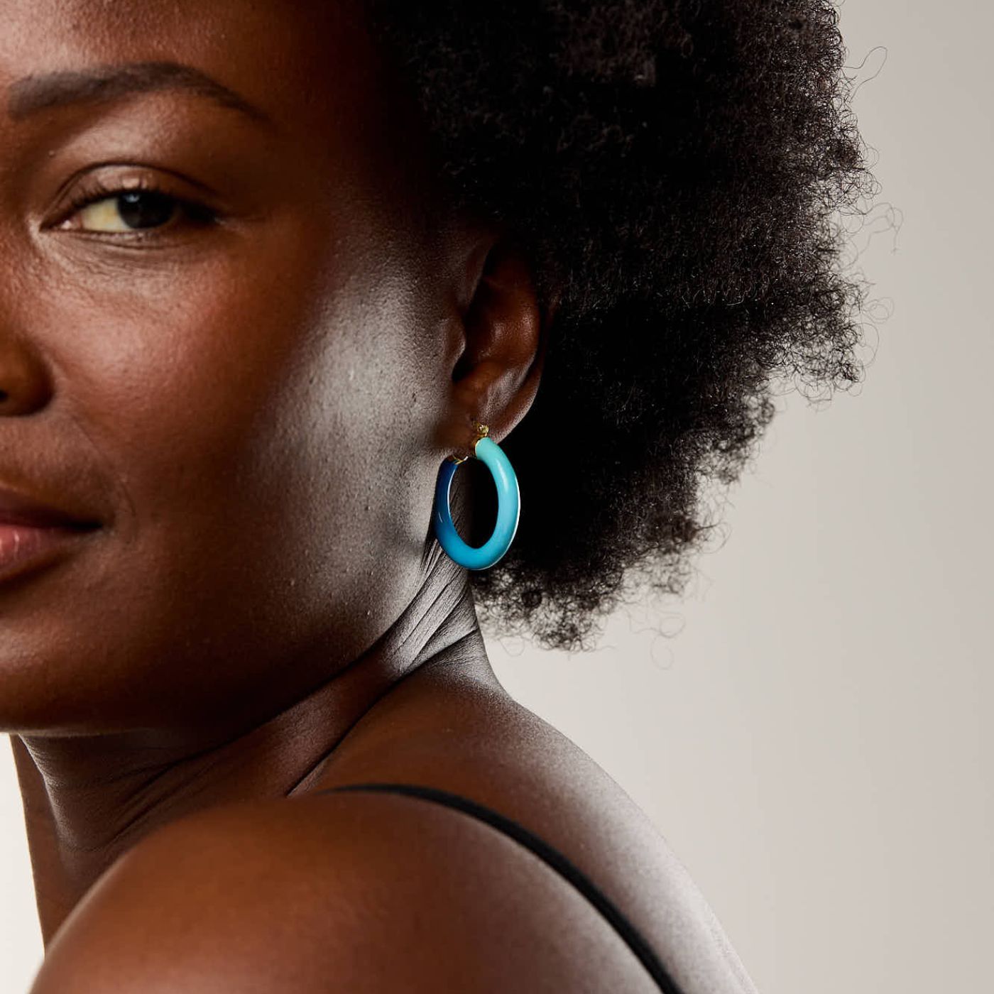 Tropicale Hoop Earring Ocean - Gold Vermeil image 3