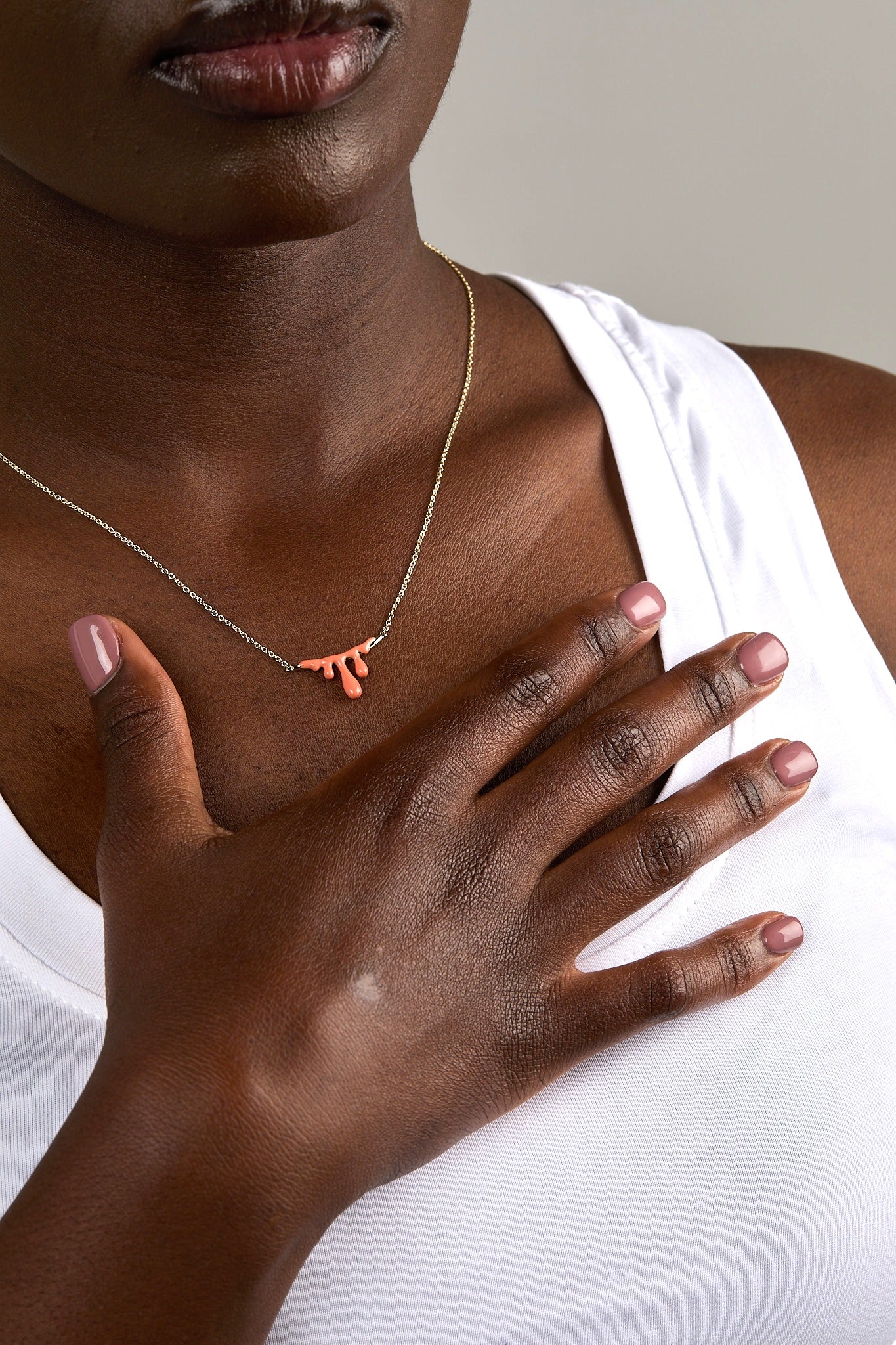 Gelato Gold Necklace -Tangerine image 1