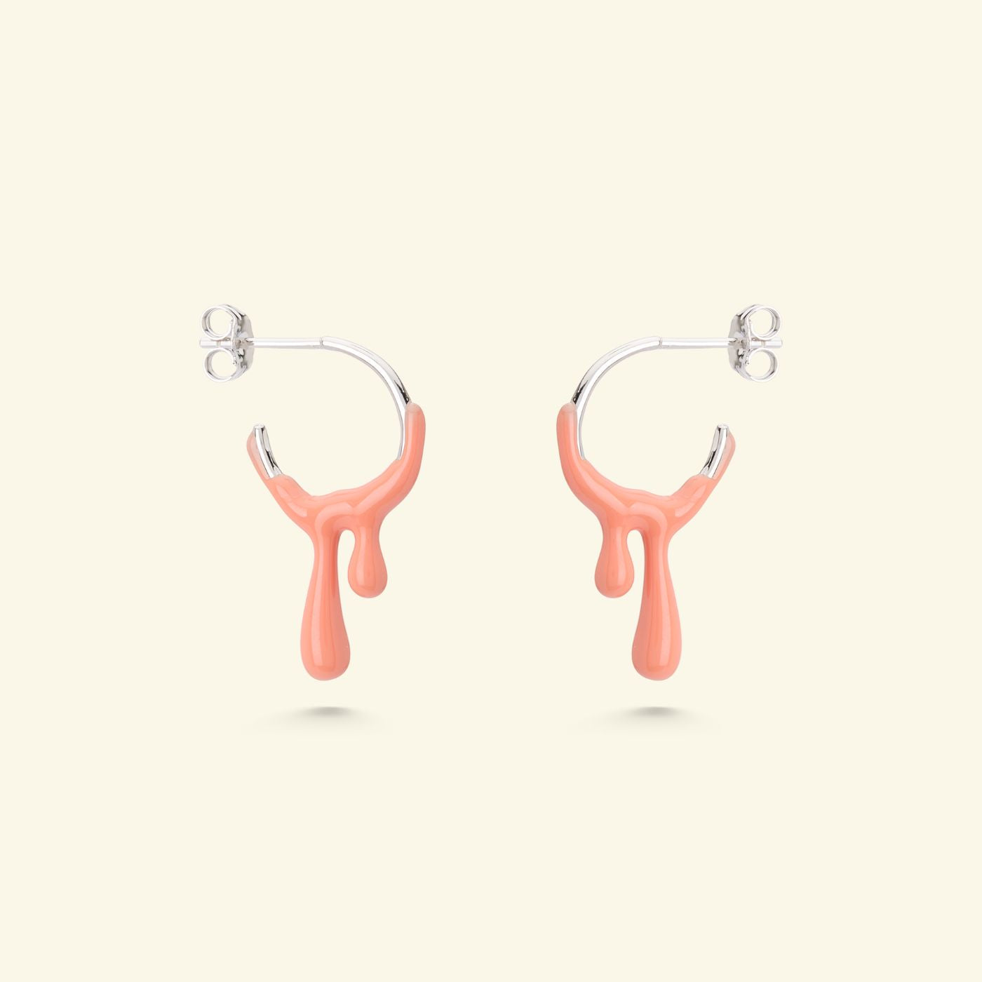 Gelato Silver Earring - Tangerine image 0
