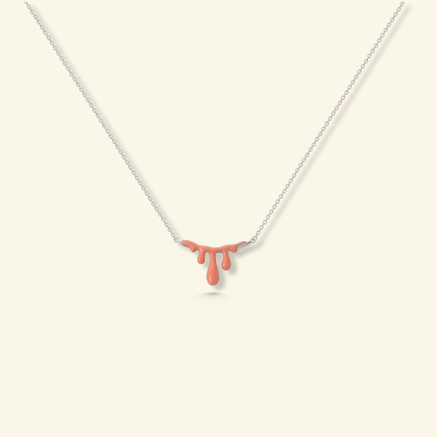 Gelato Silver Necklace - Tangerine image 0
