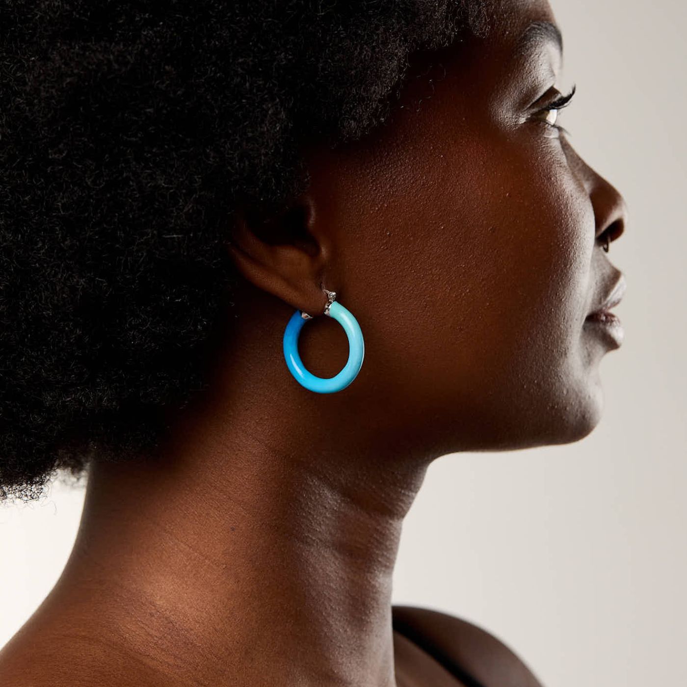 Tropicale Hoop Earring Ocean - Silver image 1