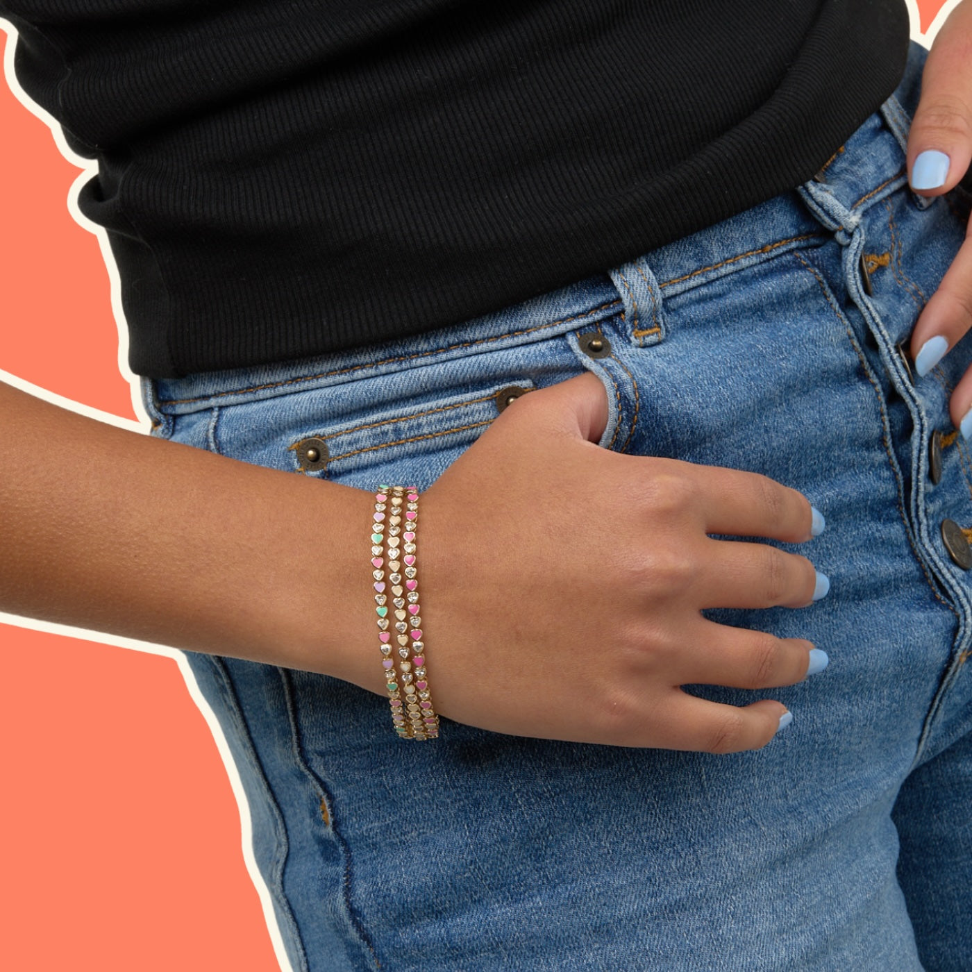 Tennis Bracelet -Carina Raspberry image 3