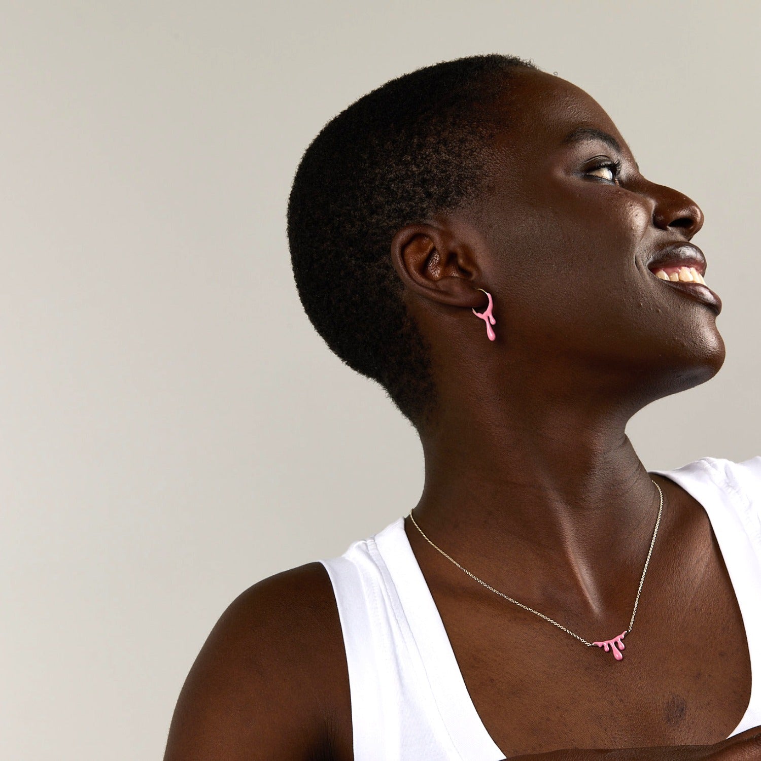 Gelato Gold Necklace -Raspberry image 2