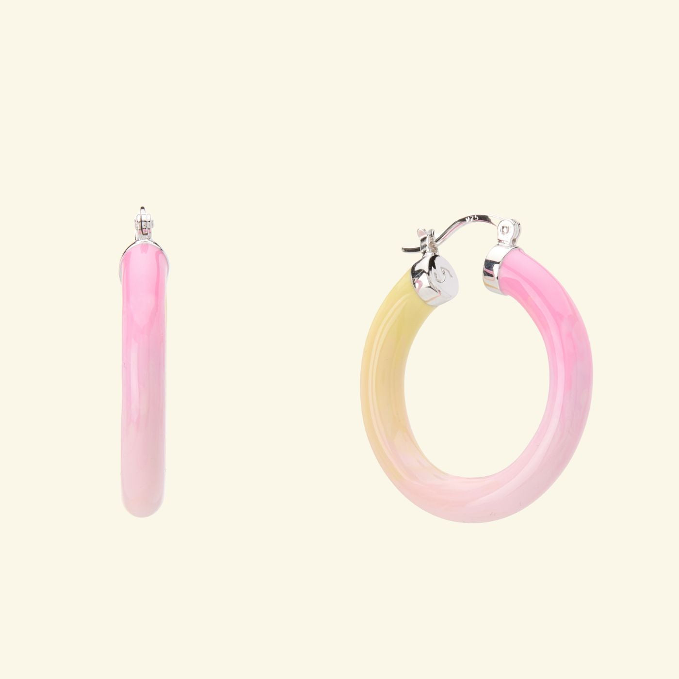 Tropicale Hoop Earring Sunset - Silver image 0