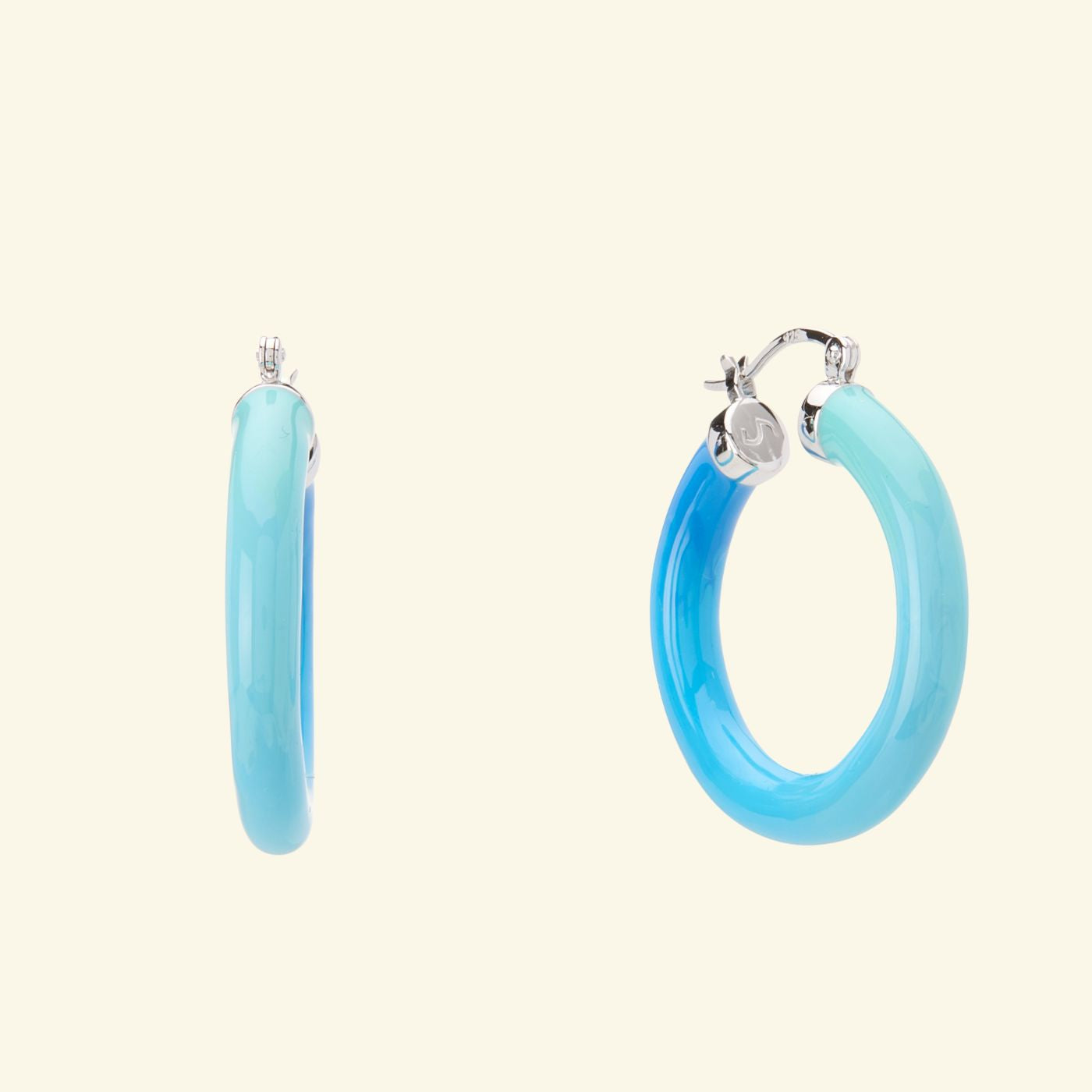 Tropicale Hoop Earring Ocean - Silver image 0