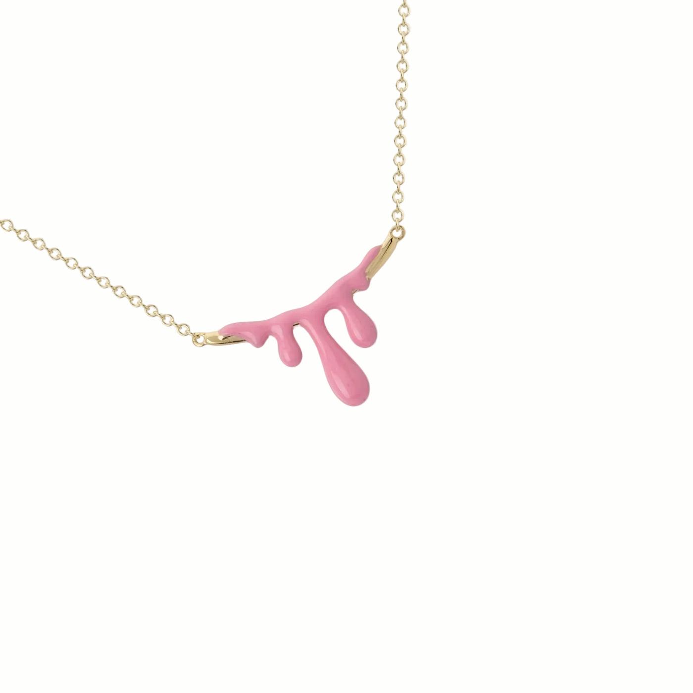 Gelato Gold Necklace -Raspberry image 3