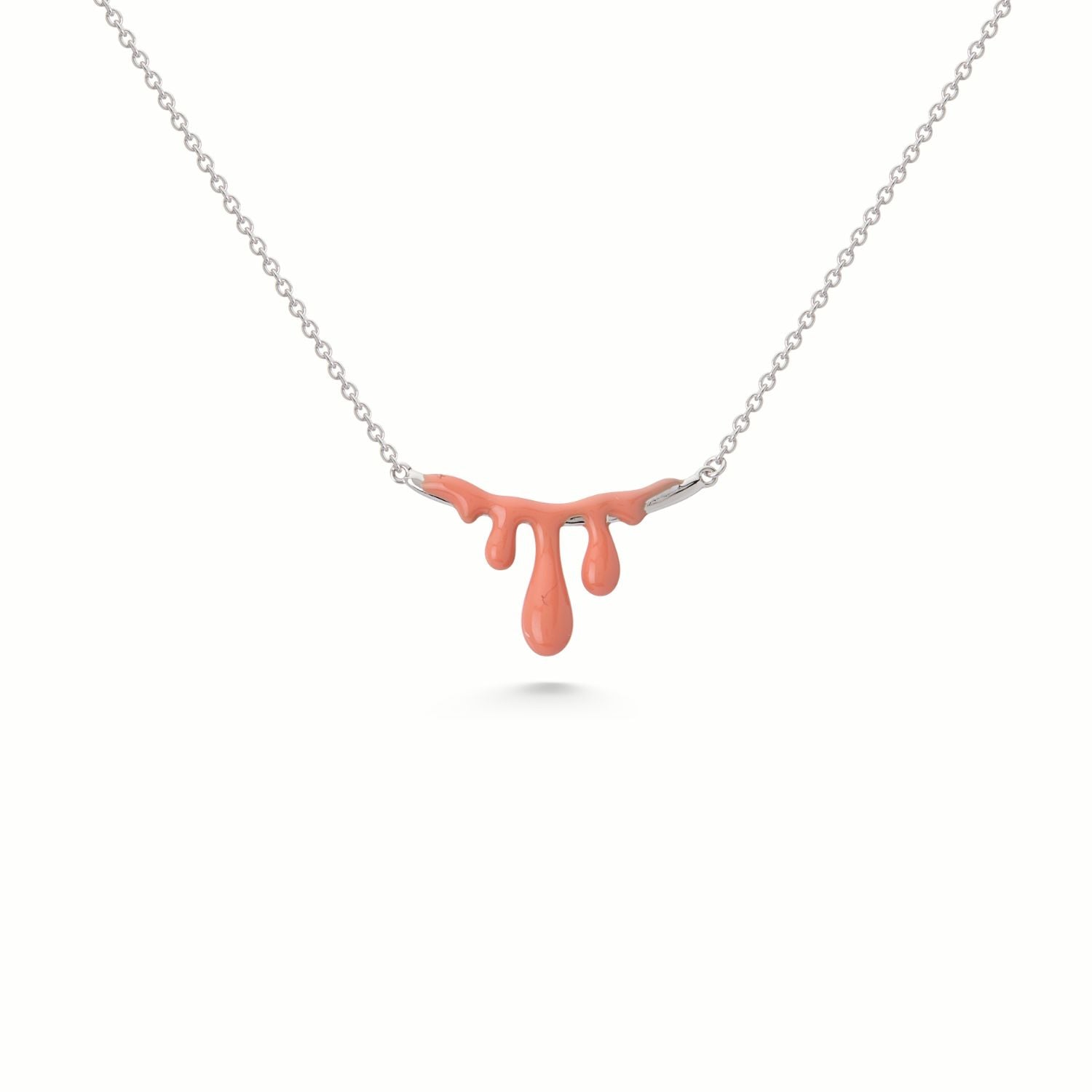 Gelato Silver Necklace - Tangerine
