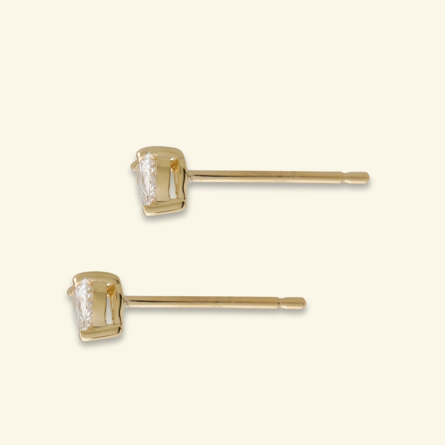 Lab Grown Diamond Heart Studs - 0.30ctw