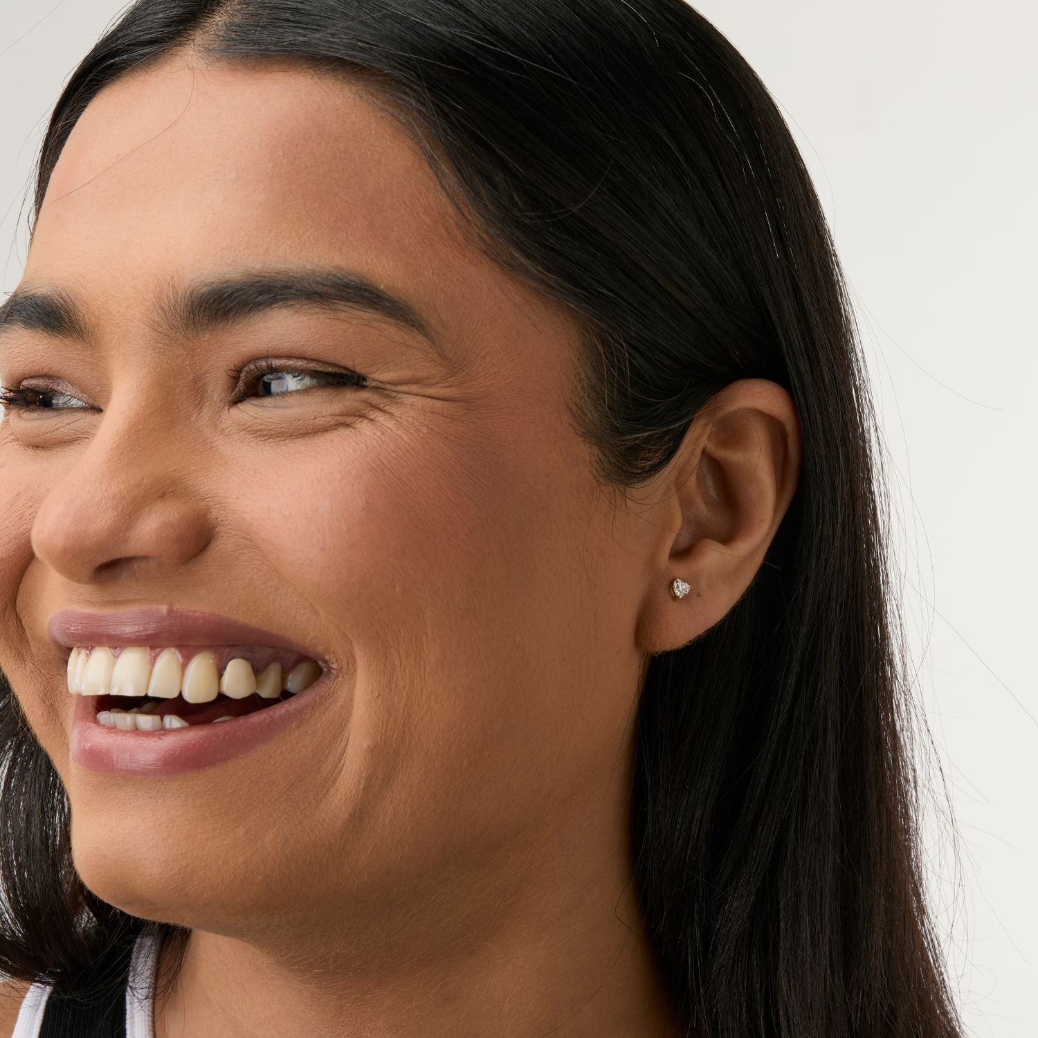 Lab Grown Diamond Heart Studs - 0.50ctw