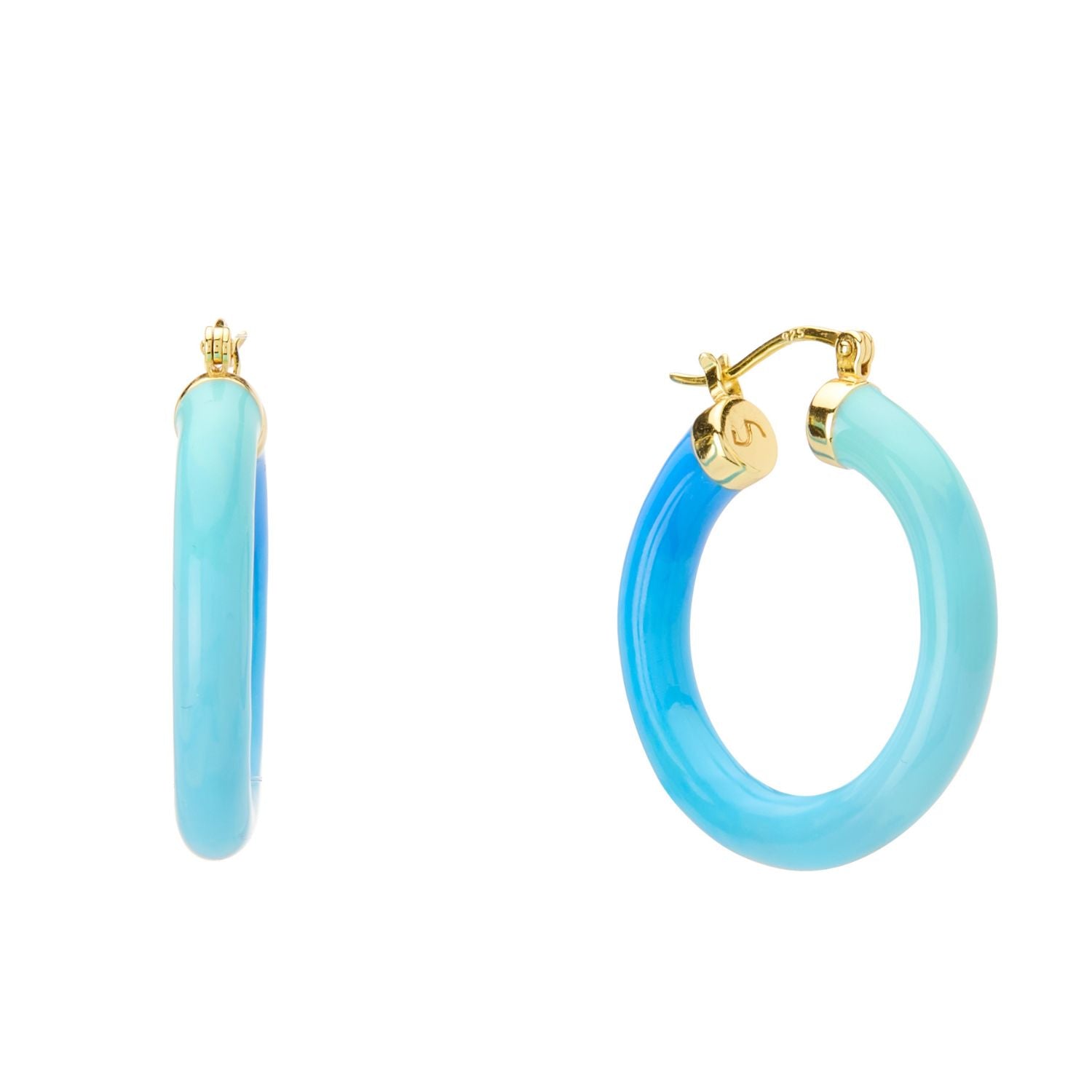 Tropicale Hoop Earring Ocean - Gold Vermeil