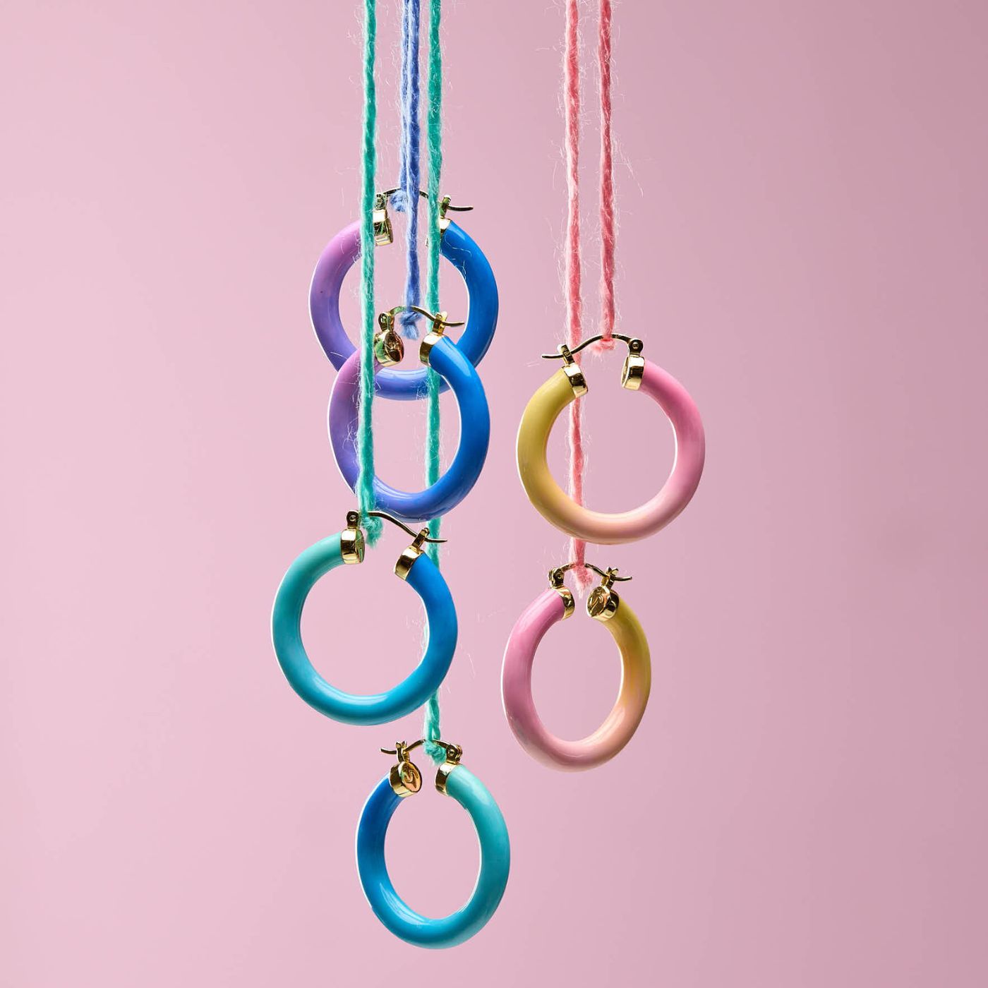 Tropicale Hoop Earring Ocean - Gold Vermeil image 4