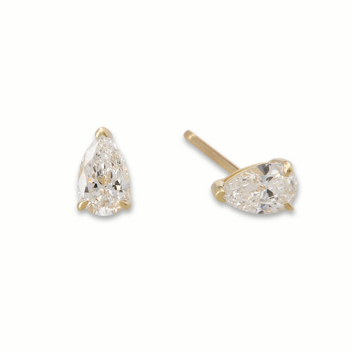 Lab Grown Diamond Pear Studs - 0.50ctw