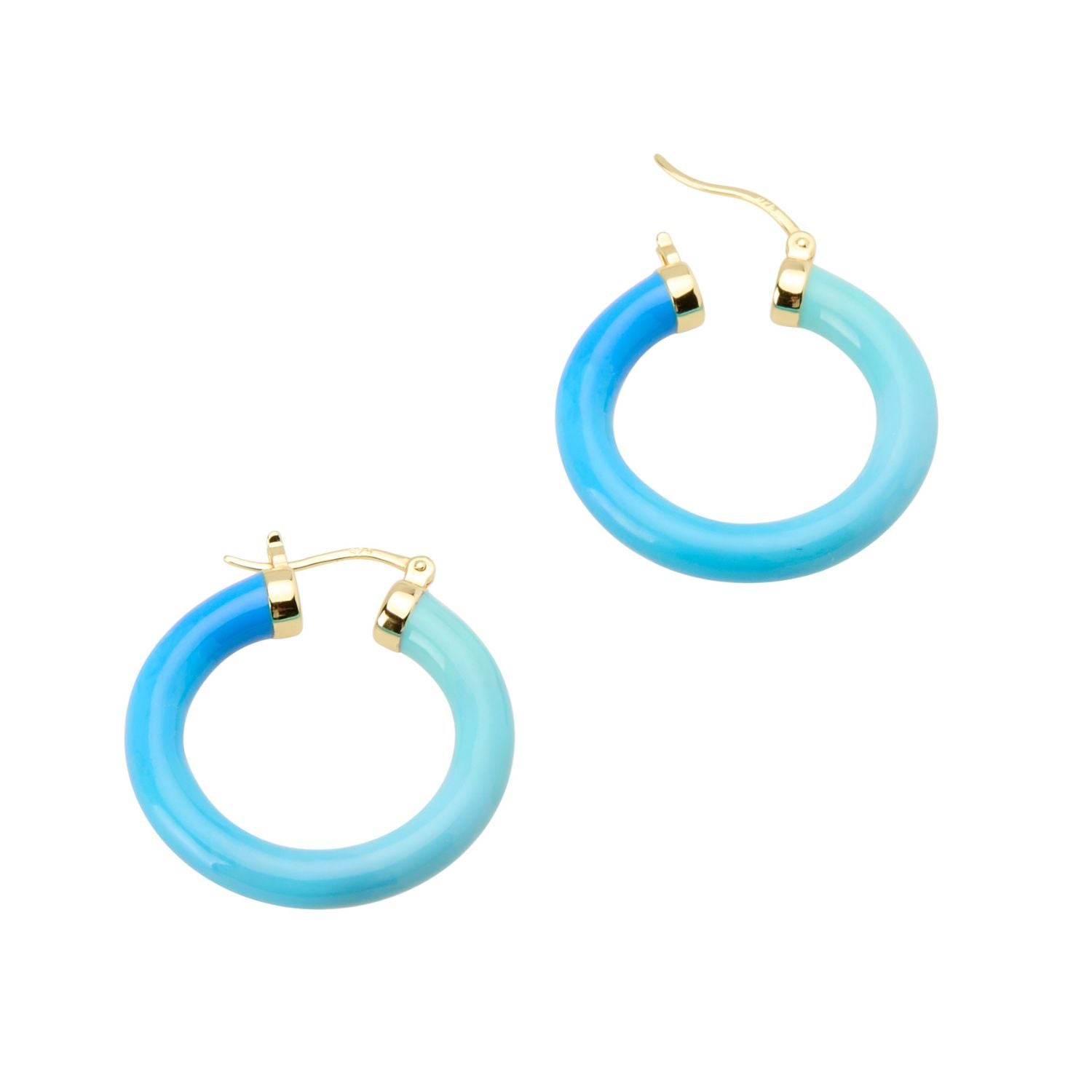 Tropicale Hoop Earring Ocean - Gold Vermeil
