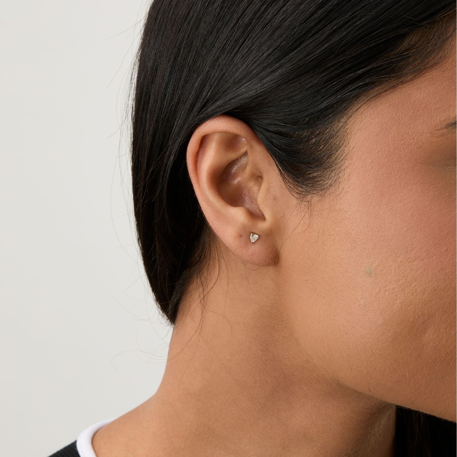 Lab Grown Diamond Heart Studs - 0.30ctw