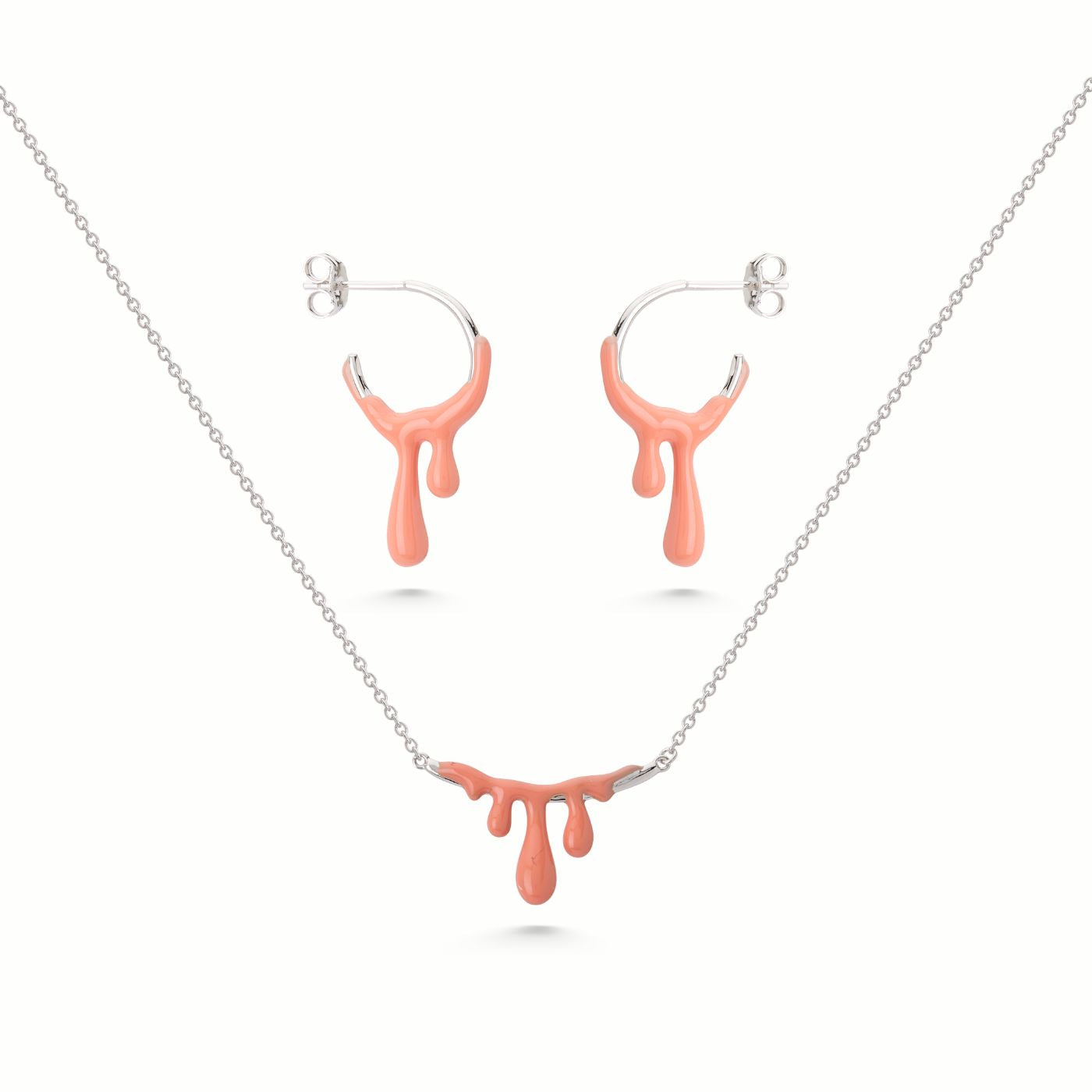 Gelato Tangerine Silver Set