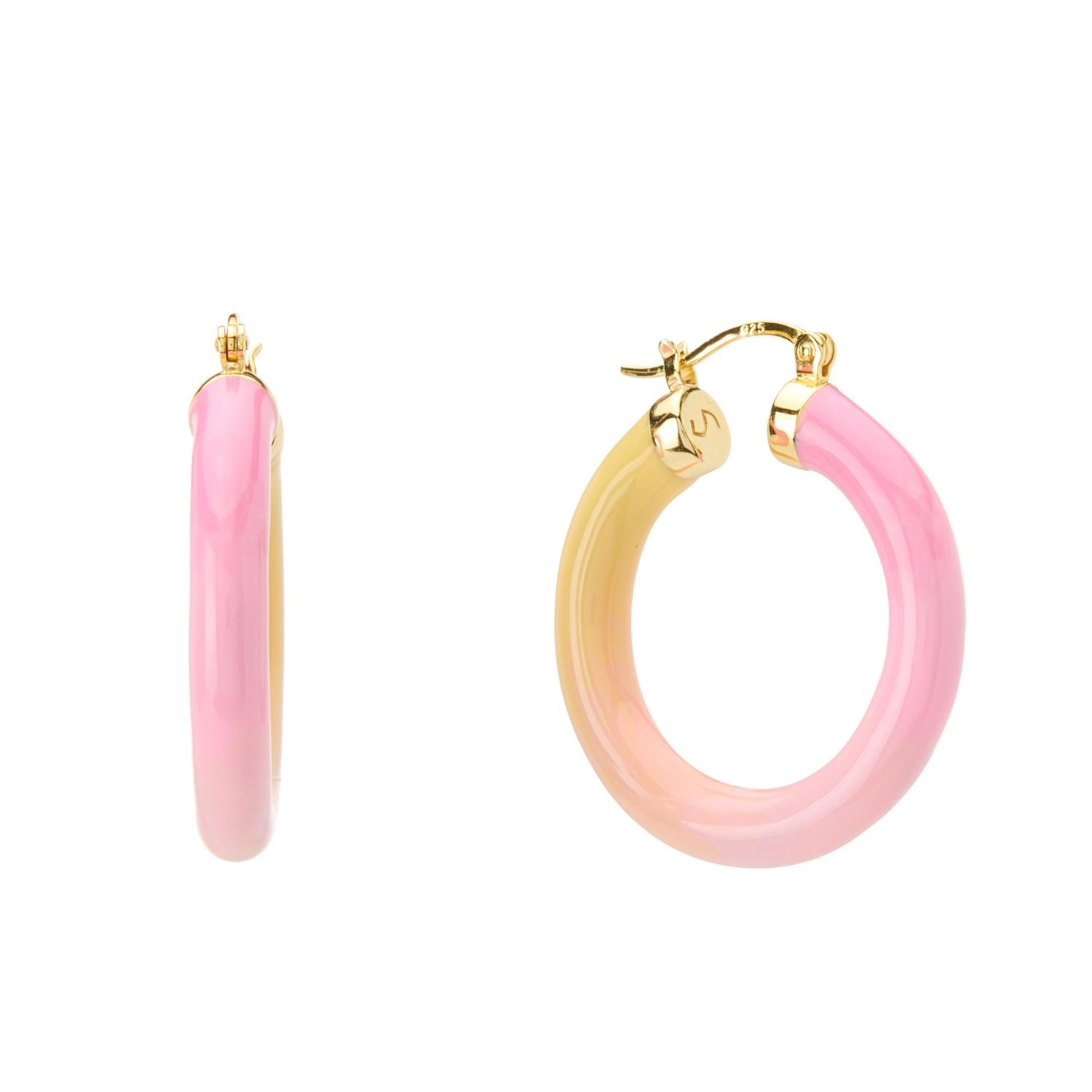 Tropicale Hoop Earring Sunset - Gold Vermeil