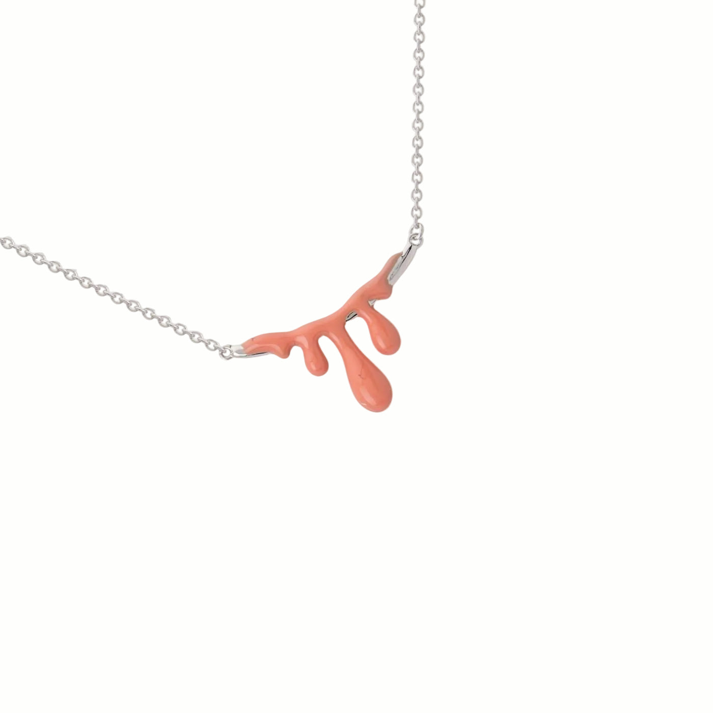 Gelato Silver Necklace - Tangerine image 3