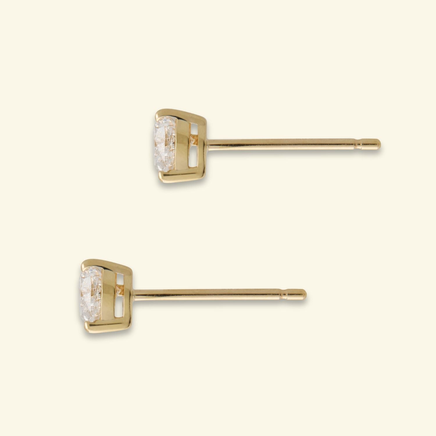 Lab Grown Diamond Heart Studs - 0.50ctw