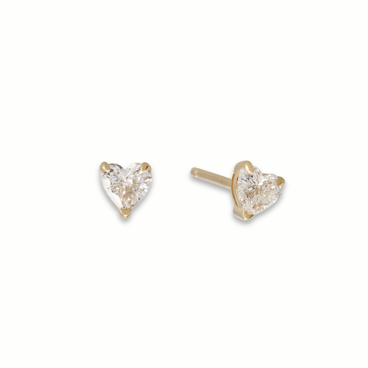 Lab Grown Diamond Heart Studs - 0.30ctw