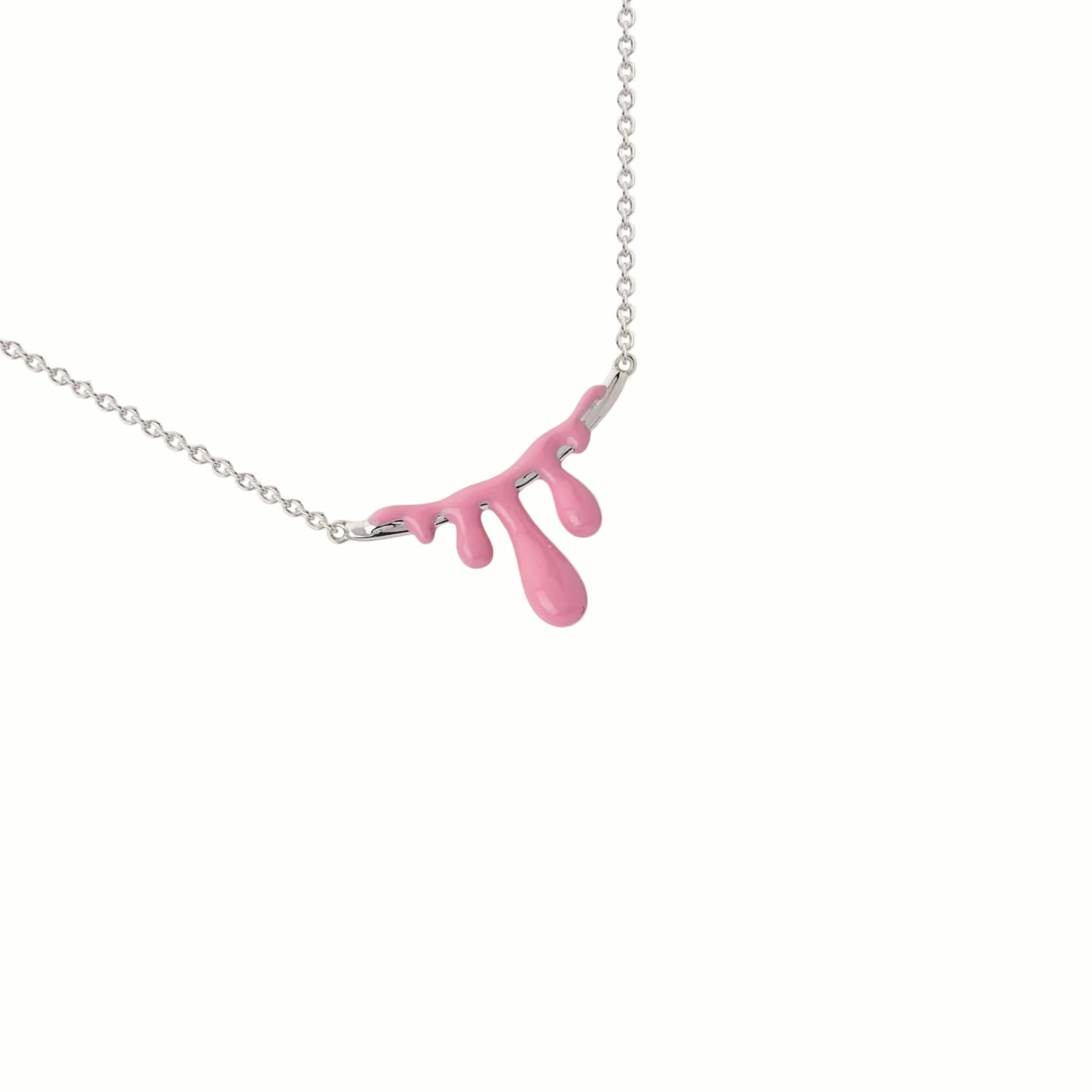 Gelato Silver Necklace -Raspberry image 3