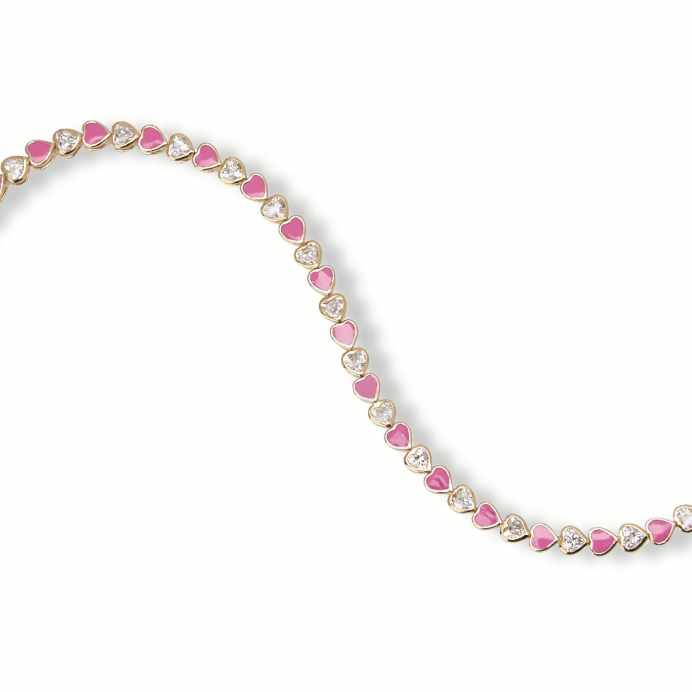 Lab Grown Diamond Tennis Bracelet - Raspberry