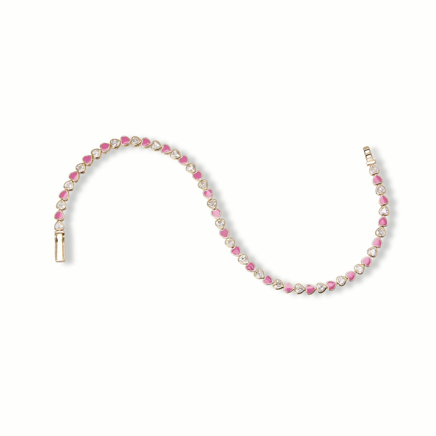 Lab Grown Diamond Tennis Bracelet - Raspberry